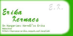 erika kernacs business card